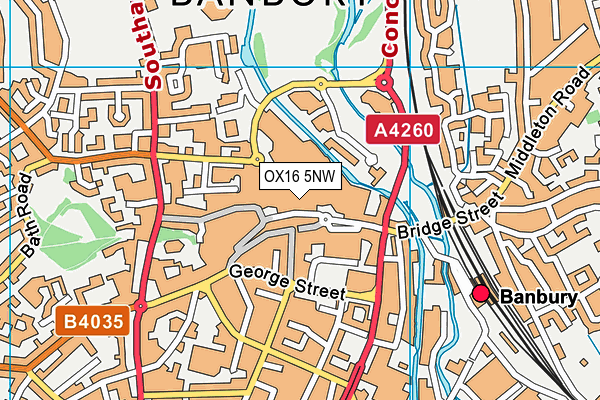 OX16 5NW map - OS VectorMap District (Ordnance Survey)