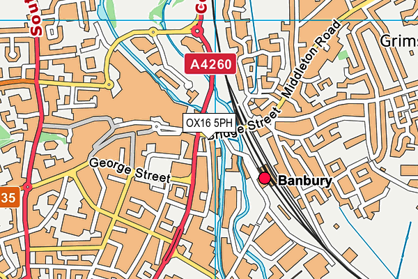 OX16 5PH map - OS VectorMap District (Ordnance Survey)