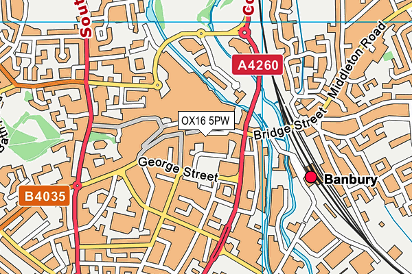 OX16 5PW map - OS VectorMap District (Ordnance Survey)