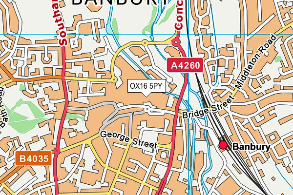 OX16 5PY map - OS VectorMap District (Ordnance Survey)