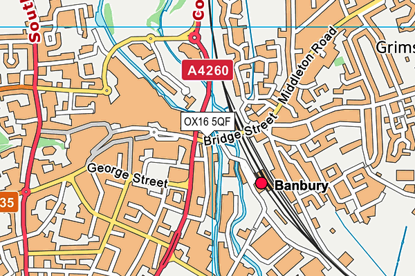 OX16 5QF map - OS VectorMap District (Ordnance Survey)