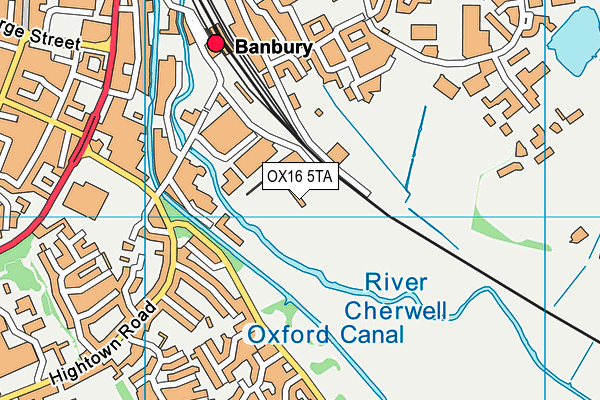 OX16 5TA map - OS VectorMap District (Ordnance Survey)