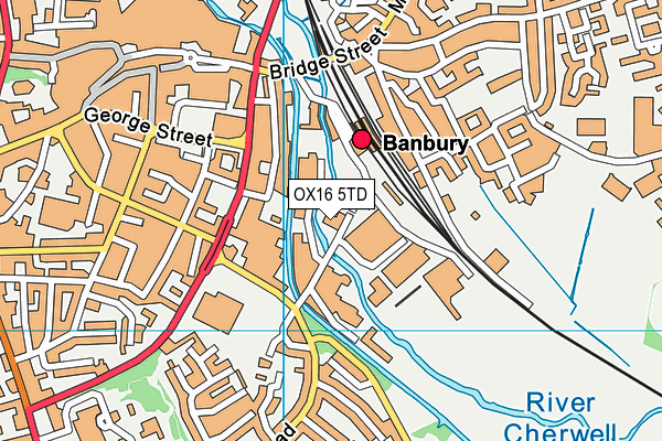 OX16 5TD map - OS VectorMap District (Ordnance Survey)