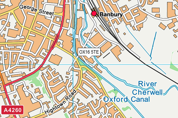 OX16 5TE map - OS VectorMap District (Ordnance Survey)