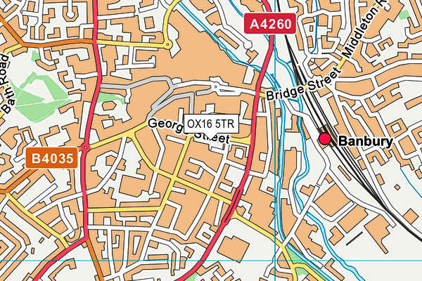 OX16 5TR map - OS VectorMap District (Ordnance Survey)