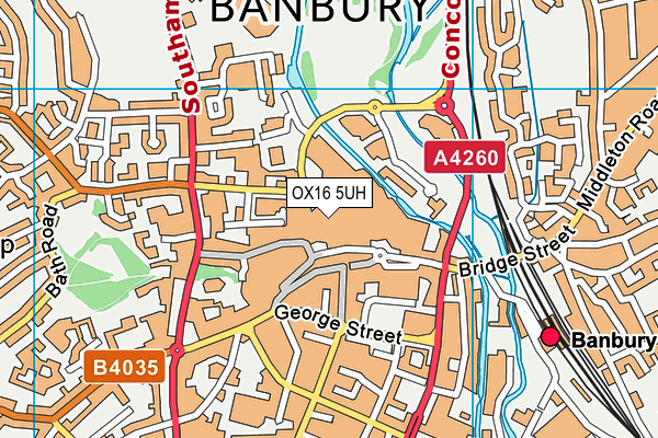 OX16 5UH map - OS VectorMap District (Ordnance Survey)