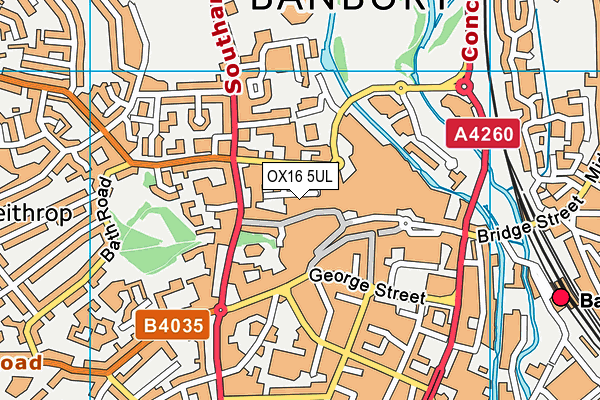 OX16 5UL map - OS VectorMap District (Ordnance Survey)