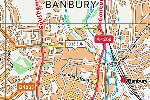 OX16 5UN map - OS VectorMap District (Ordnance Survey)