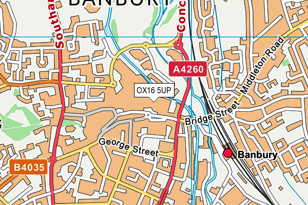 OX16 5UP map - OS VectorMap District (Ordnance Survey)