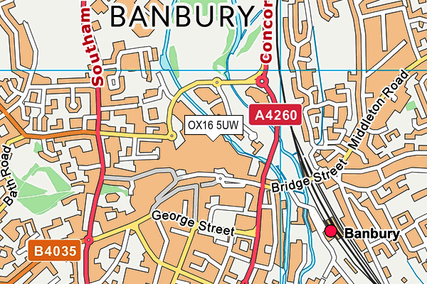 OX16 5UW map - OS VectorMap District (Ordnance Survey)