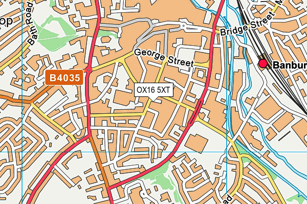 OX16 5XT map - OS VectorMap District (Ordnance Survey)