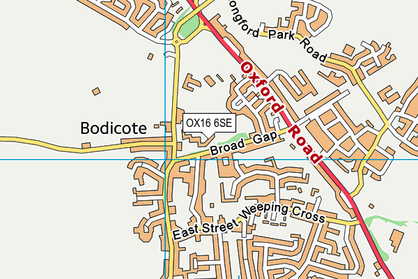 OX16 6SE map - OS VectorMap District (Ordnance Survey)