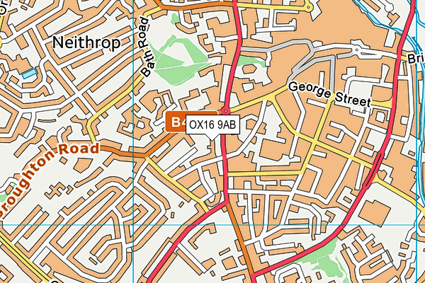 OX16 9AB map - OS VectorMap District (Ordnance Survey)