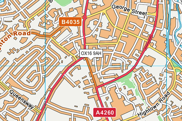 OX16 9AH map - OS VectorMap District (Ordnance Survey)