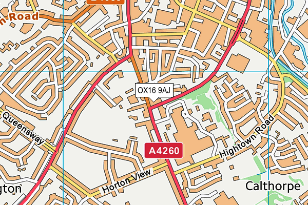 OX16 9AJ map - OS VectorMap District (Ordnance Survey)