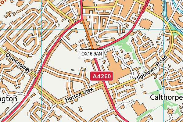 OX16 9AN map - OS VectorMap District (Ordnance Survey)