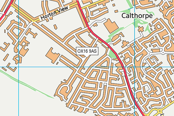 OX16 9AS map - OS VectorMap District (Ordnance Survey)