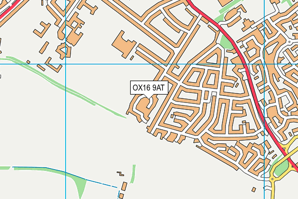 OX16 9AT map - OS VectorMap District (Ordnance Survey)