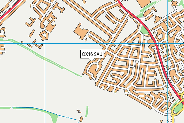 OX16 9AU map - OS VectorMap District (Ordnance Survey)