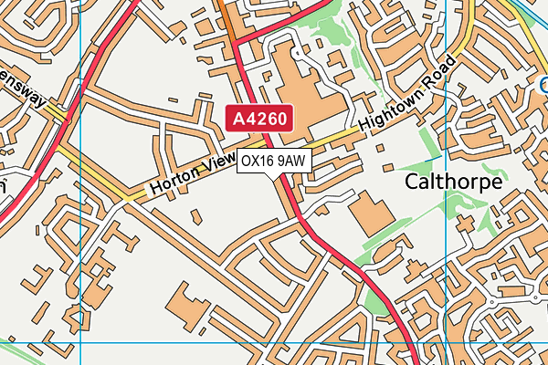 OX16 9AW map - OS VectorMap District (Ordnance Survey)