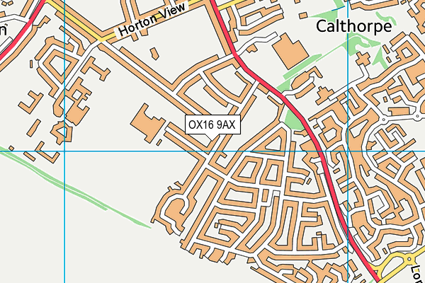 OX16 9AX map - OS VectorMap District (Ordnance Survey)