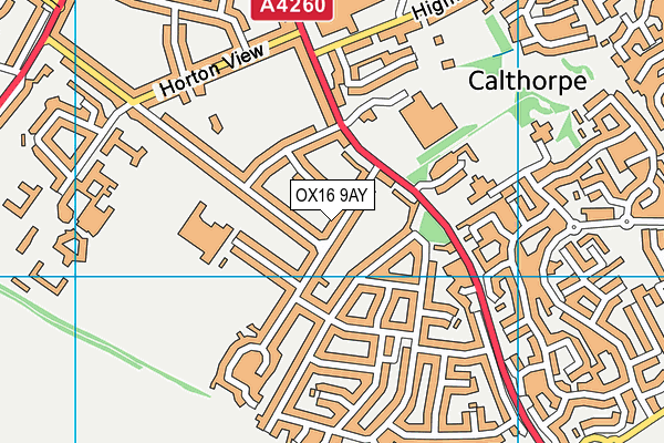 OX16 9AY map - OS VectorMap District (Ordnance Survey)