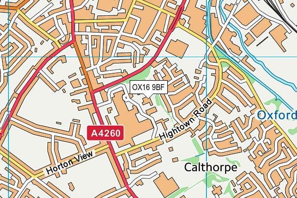 OX16 9BF map - OS VectorMap District (Ordnance Survey)