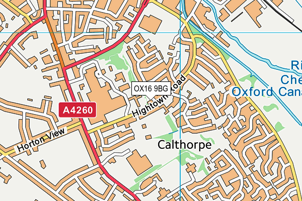 OX16 9BG map - OS VectorMap District (Ordnance Survey)