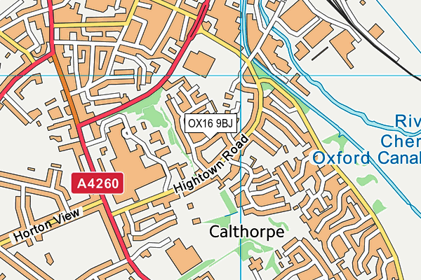 OX16 9BJ map - OS VectorMap District (Ordnance Survey)