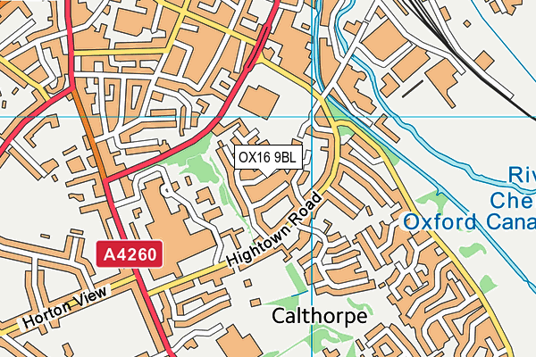 OX16 9BL map - OS VectorMap District (Ordnance Survey)
