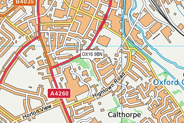 OX16 9BN map - OS VectorMap District (Ordnance Survey)