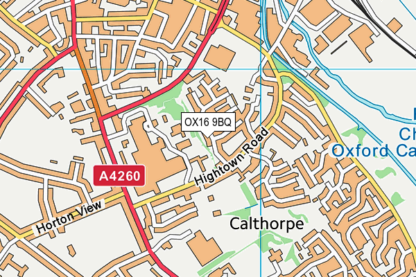 OX16 9BQ map - OS VectorMap District (Ordnance Survey)