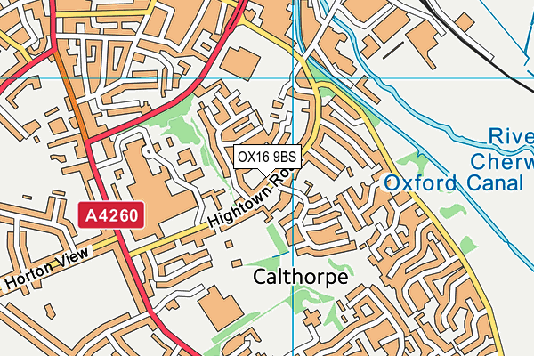 OX16 9BS map - OS VectorMap District (Ordnance Survey)