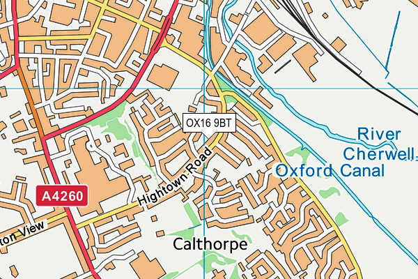 OX16 9BT map - OS VectorMap District (Ordnance Survey)