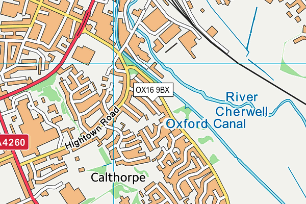 OX16 9BX map - OS VectorMap District (Ordnance Survey)