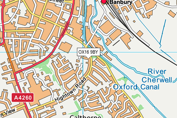 OX16 9BY map - OS VectorMap District (Ordnance Survey)