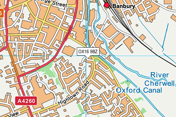 OX16 9BZ map - OS VectorMap District (Ordnance Survey)