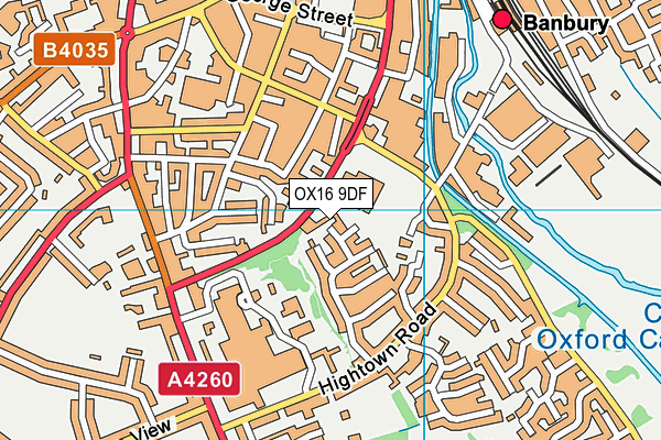 OX16 9DF map - OS VectorMap District (Ordnance Survey)