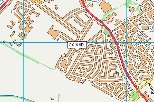 OX16 9DJ map - OS VectorMap District (Ordnance Survey)