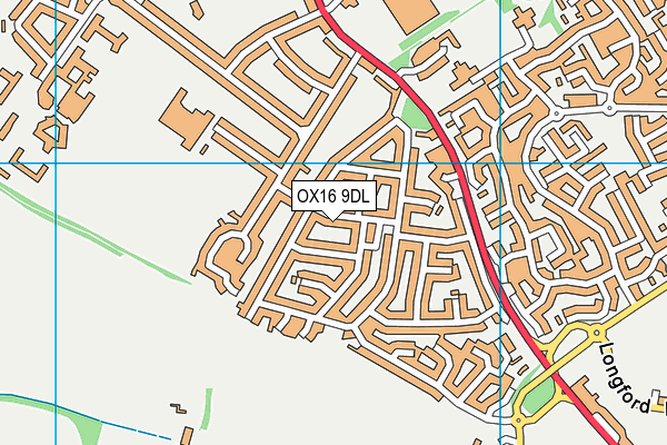 OX16 9DL map - OS VectorMap District (Ordnance Survey)