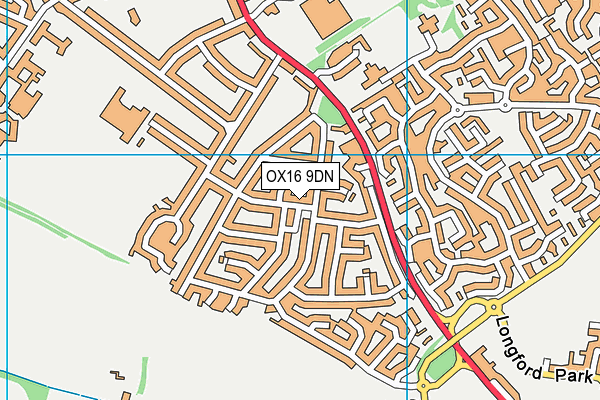 OX16 9DN map - OS VectorMap District (Ordnance Survey)