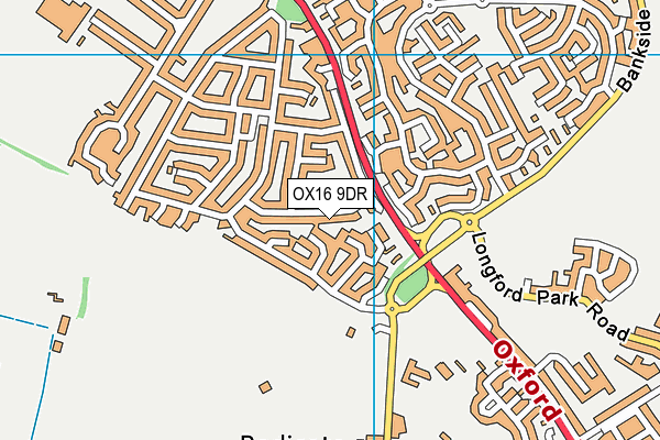 OX16 9DR map - OS VectorMap District (Ordnance Survey)