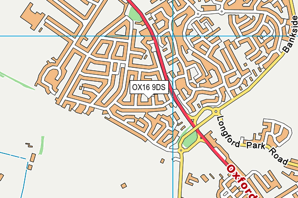 OX16 9DS map - OS VectorMap District (Ordnance Survey)