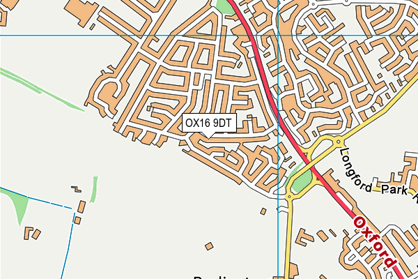 OX16 9DT map - OS VectorMap District (Ordnance Survey)