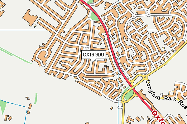 OX16 9DU map - OS VectorMap District (Ordnance Survey)
