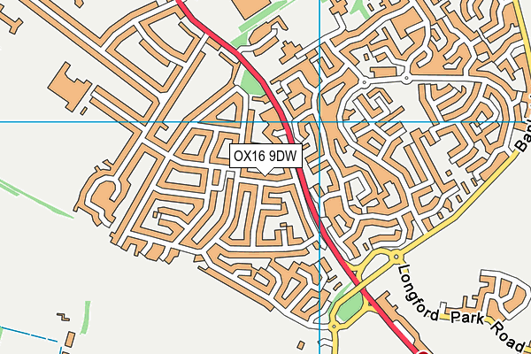 OX16 9DW map - OS VectorMap District (Ordnance Survey)