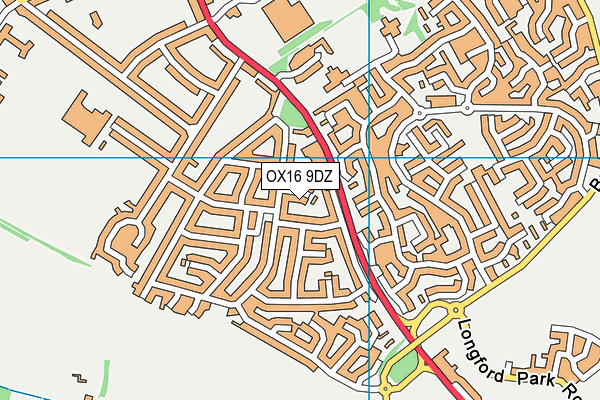 OX16 9DZ map - OS VectorMap District (Ordnance Survey)
