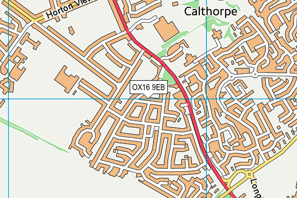 OX16 9EB map - OS VectorMap District (Ordnance Survey)