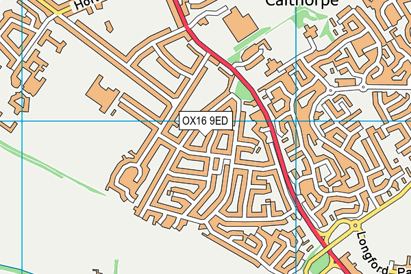 OX16 9ED map - OS VectorMap District (Ordnance Survey)