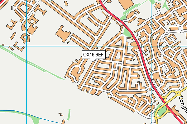 OX16 9EF map - OS VectorMap District (Ordnance Survey)